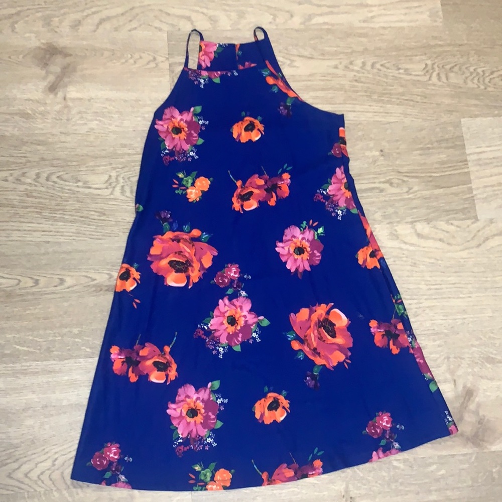 Royal Blue Floral Dress